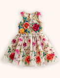 3D Flower Applique Tulle Dress