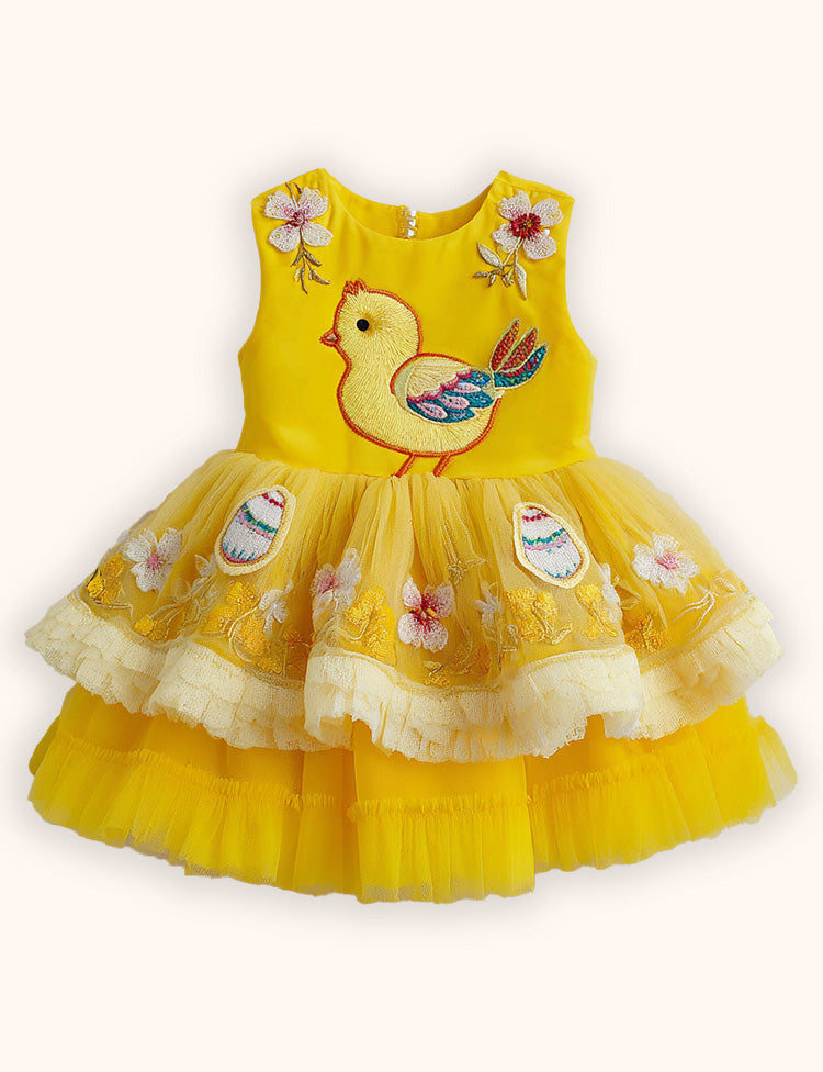 Sneeuwvlok bedrukte feestjurk