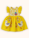 Fun Easter Embroidered Tulle Dress