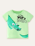 T-shirt stampata alligatore