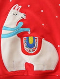 Alpaca Appliqué Polka Dot Sweatshirt - Mini Taylor