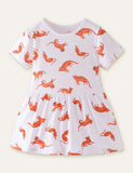 Animal Cartoon Printed Dress - Mini Taylor