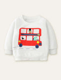 Animal Fire Truck Printed Sweatshirt - Mini Taylor