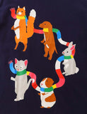 Animal Striped Printed Long Sleeve T-shirt - Mini Taylor