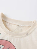 Animal Printed Round Neck Short Sleeved Set - Mini Taylor