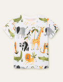 T-shirt con stampa animale