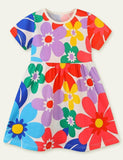 Blossoms Print Jersey Dress