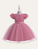 Bow Mesh Party Dress - Mini Taylor