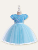 Bow Mesh Party Dress - Mini Taylor