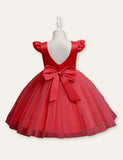 Bow Mesh Party Dress - Mini Taylor