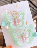 Butterfly Embroidered Hairpins - Mini Taylor