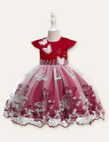 Butterfly Embroidered Party Dress - Mini Taylor