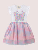 Butterfly Sequins Tulle Dress