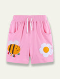 Cartoon Animal Embroidered Sports Shorts - Mini Taylor