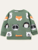 Cartoon Animal Printed Sweatshirt - Mini Taylor