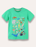 Cartoon Animal Printed T-Shirt