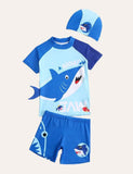 Cartoon Animal Swim Suit + Cap - Mini Taylor