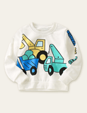 Cartoon Car Printed Long-Sleeved T-shirt - Mini Taylor