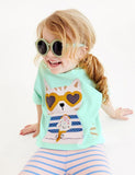 Cartoon Cat Appliqué T-shirt - Mini Taylor