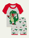 Pyjama mit Cartoon-Dinosaurier-Print