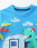 Cartoon Dinosaur Round Neck T-shirt - Mini Taylor