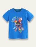 Cartoon Planet Printed Round Neck Shirt - Mini Taylor