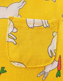 Cartoon Rabbit Print Short Sleeve Princess Dress - Mini Taylor