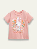 Cartoon Rabbit Printed T-shirt