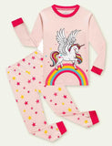Cartoon Rainbow Unicorn Girls' Pajamas
