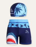 Cartoon Swimming Shorts + Swimming Cap - Mini Taylor