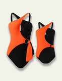 Color Patching Family Matching Swim Suit