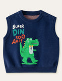 Crocodile Appliqué Sweater Vest