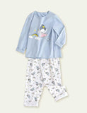 Cute Cartoon Printed Long-Sleeved Cotton pajamas - Mini Taylor