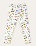 Cute Floral Animal Full Printed Leggings - Mini Taylor
