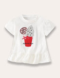 Cute Ice-Cream Appliqué T-shirt - Mini Taylor