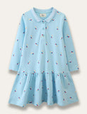 Cute Ice Cream Print Long Sleeve Dress - Mini Taylor