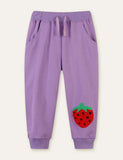 Cute Strawberry Appliqué Sweatpants - Mini Taylor