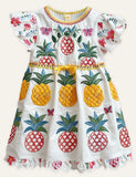 Multi Pineapple Embroideried Dress