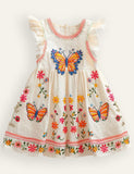 Butterfly Embroidery Dress - Mini berni