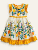 Lemon Printed Sleeveless Dress - Mini berni