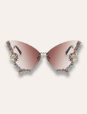 Diamond Butterfly Rimless Sunglasses - Mini Taylor