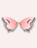 Diamond Butterfly Rimless Sunglasses - Mini Taylor