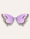 Diamond Butterfly Rimless Sunglasses - Mini Taylor