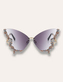 Diamond Butterfly Rimless Sunglasses - Mini Taylor