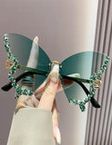 Diamond Butterfly Rimless Sunglasses - Mini Taylor