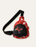 Dinossauro Cartoon Impresso Crossbody Bag