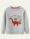 Maglione ricamato con dinosauro