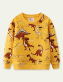 Dinosaur Floral Print Long Sleeve Pullover - Mini Taylor