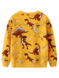 Dinosaur Floral Print Long Sleeve Pullover - Mini Taylor