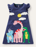 Dinosaur Frill Sleeve Dress